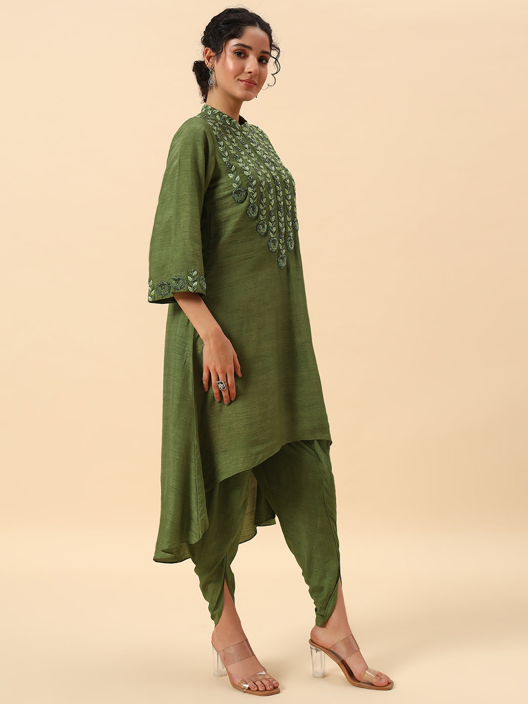 Suit with Dhoti Style Pant Set
