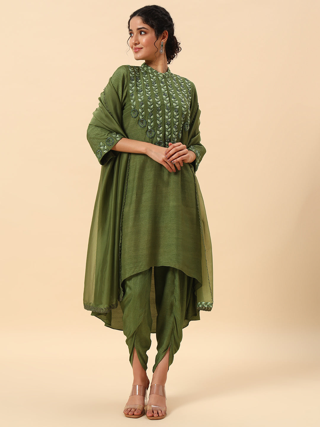 Suit with Dhoti Style Pant Set