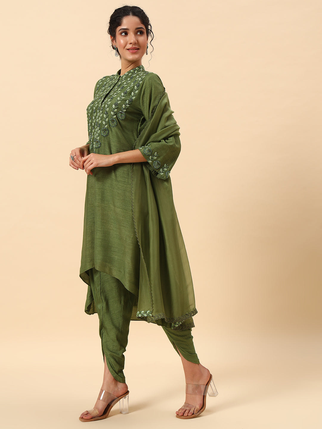 Suit with Dhoti Style Pant Set