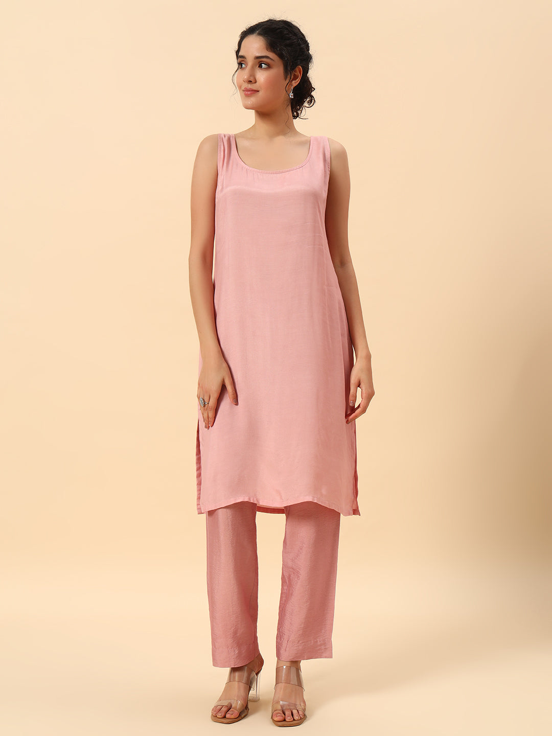 Sapphire & Rose Colour-Block Kaftan Set