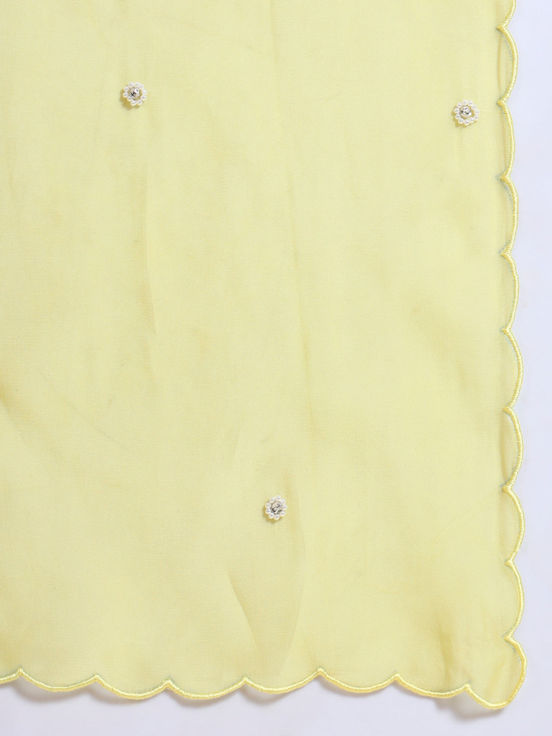 Lemon Yellow Embroidered Anarkali Set