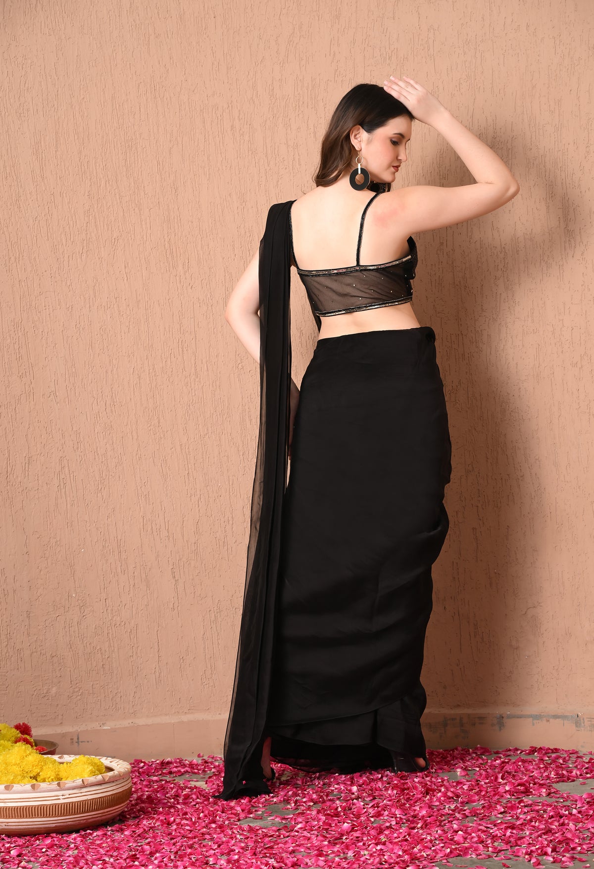 Beautiful Drape saree Soft Black