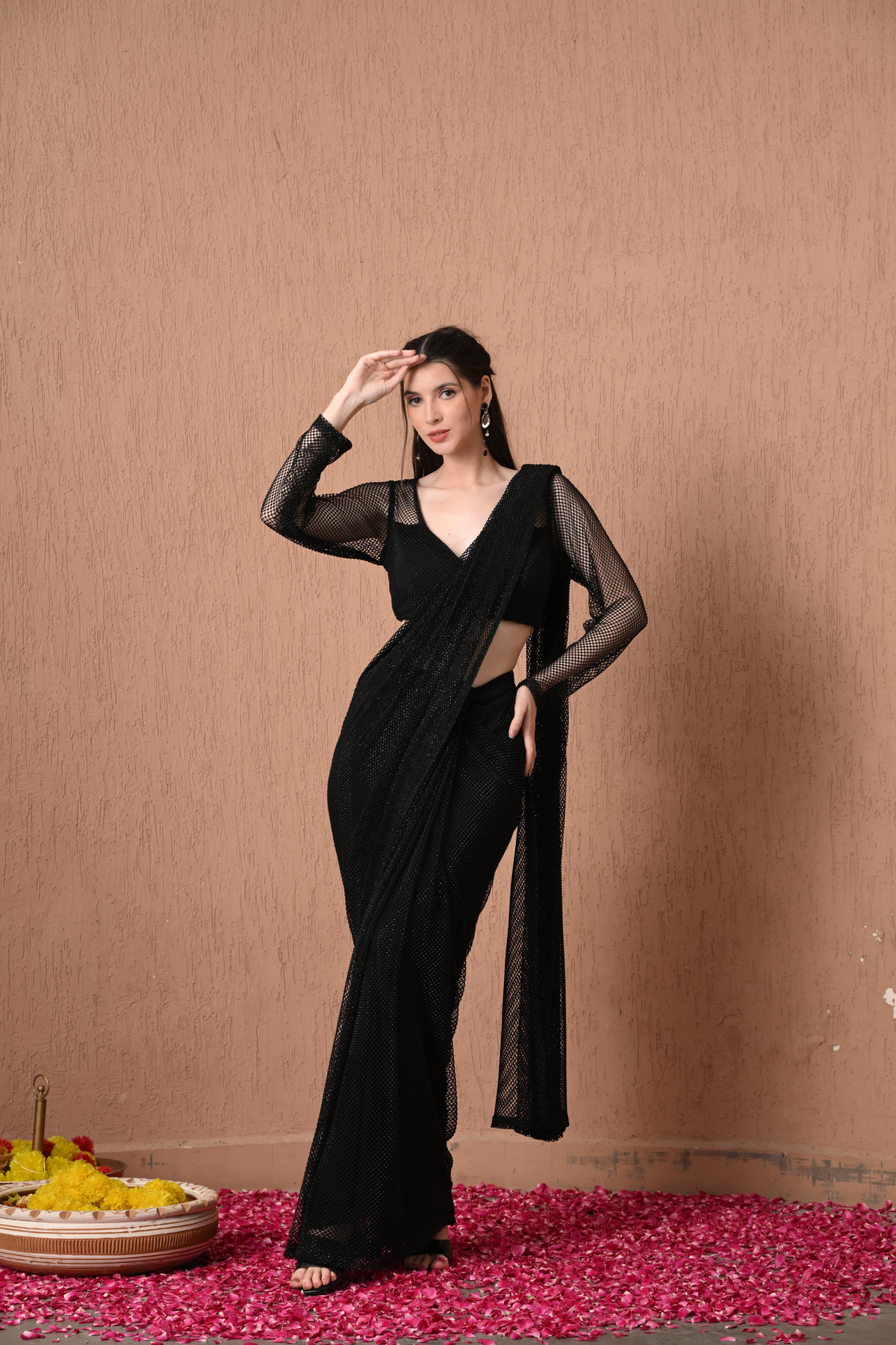 Beautiful Drape saree Soft Black